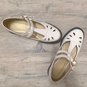 White Mary Janes, T-Strap Platforms